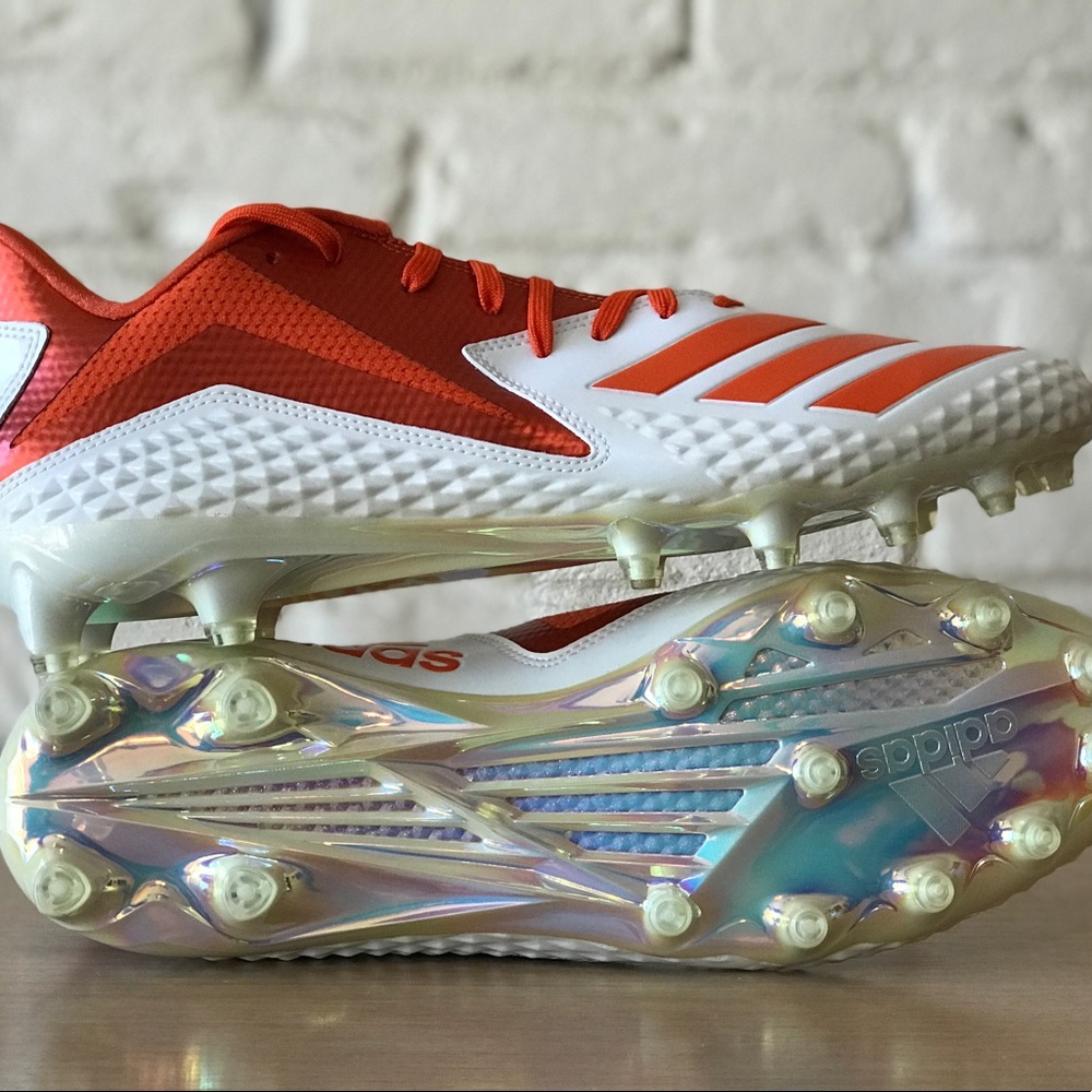 Adidas SM Freak Carbon NFL Football Cleats Orange White Men’s Sizes B44974 New